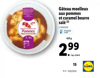 Lidl Gateau Moelleux Aux Pommes Et Caramel Beurre Salé offre