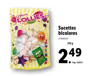 Sucettes Bicolores