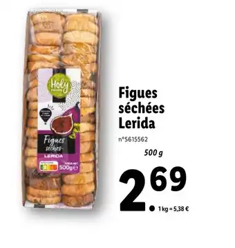 Lidl Figues Séchées Lerida offre
