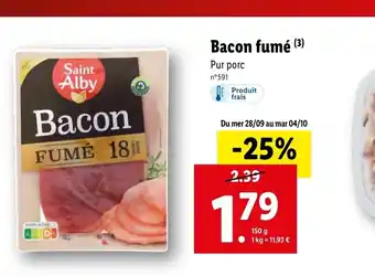 Lidl Bacon Fumé offre