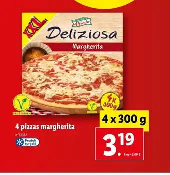 Lidl 4 Pizzas Margherita offre