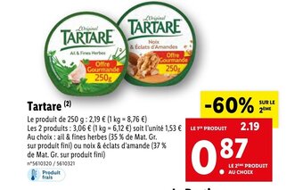 Lidl Tartare offre