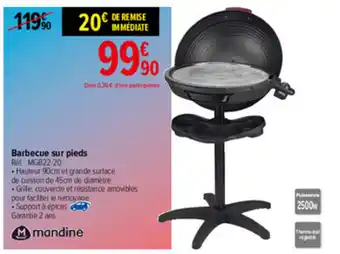 Carrefour Barbecue Sur Pieds Réf, : MGB22-20 offre