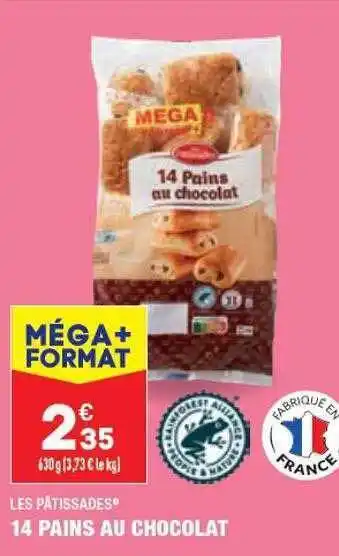 ALDI 14 pains au chocolat les pâtissades offre