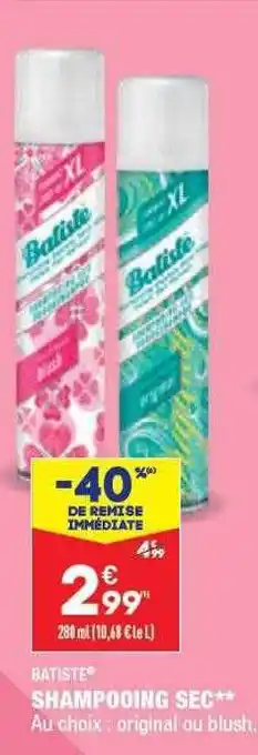 ALDI Shampooing sec batiste offre
