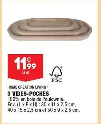 ALDI 3 vides-poches home création living offre
