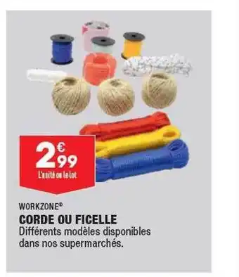 ALDI Corde ou ficelle workzone offre