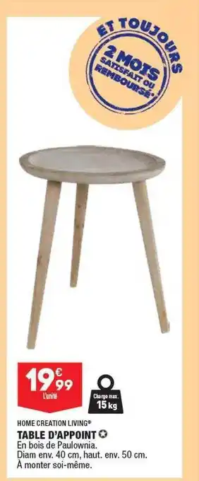 ALDI Table d'appoint home création living offre