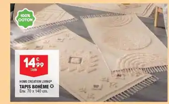 ALDI Tapis bohème home création living offre