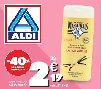 ALDI Gel douche le petit marseillais offre