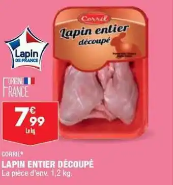ALDI Lapin entier découpé corril offre