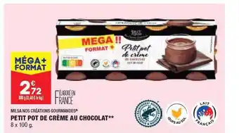 ALDI Petit pot de crème au chocolat milsa nos créations gourmandes offre