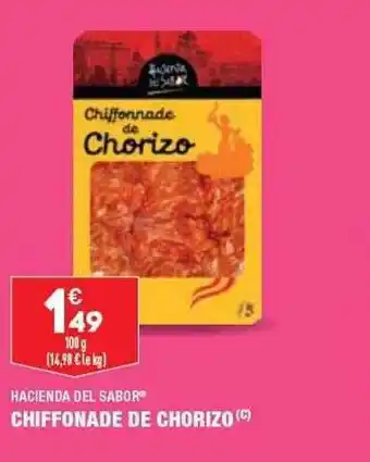 ALDI Chiffonade de chorizo hacienda del sabor offre