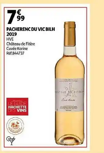 Auchan Pacherenc du vic bilh 2019 hve château de fitère cuvée karine offre