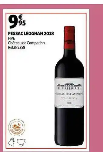 Auchan Pessac léognan 2018 hve château de comparian offre