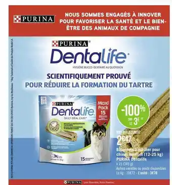 Casino Supermarchés Bâtonnets mâcher pour chiens medium (12-25 kg) purina dentalife offre
