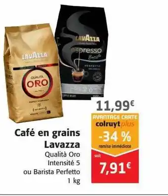 Colruyt Café en grains lavazza offre