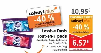 Colruyt Lessive dash tout-en-1 pods offre
