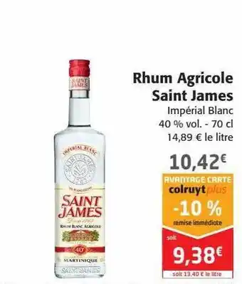 Colruyt Rhum agricole saint james offre