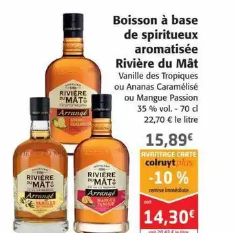 Colruyt Boisson à base de spiritueux aromatisée rivière du mât offre