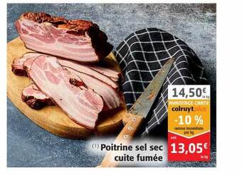 Colruyt Poitrine sel sec cuite fumée offre