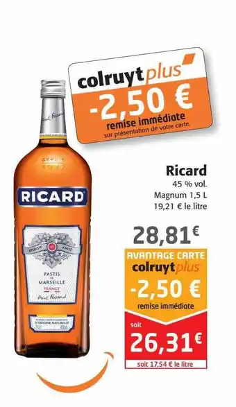 Colruyt Ricard offre