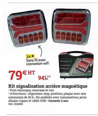 Espace emeraude Kit signalisation arrière magnétique offre