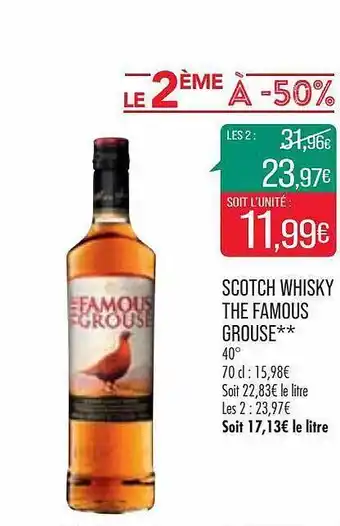 Scotch whisky the famous grouse