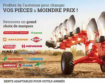 Espace emeraude Dents adaptables pour outils animés offre