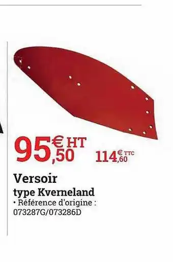 Espace emeraude Versoir type kverneland offre