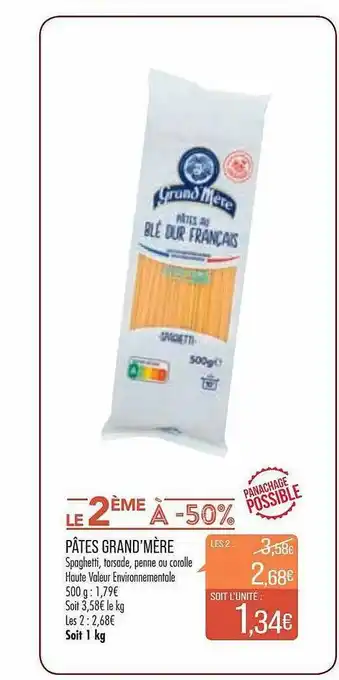 Match Pâtes grand'mère offre