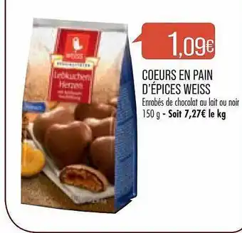 Coeurs en pain d'épices weiss