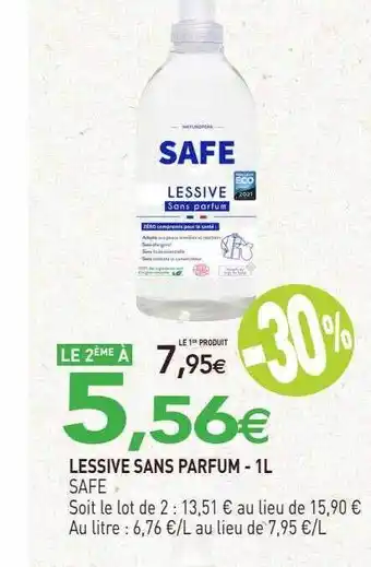 naturéO Lessive sans parfum safe - 1l offre