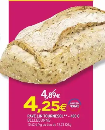 naturéO Pavé lin tournesol belledonne - 400 g offre