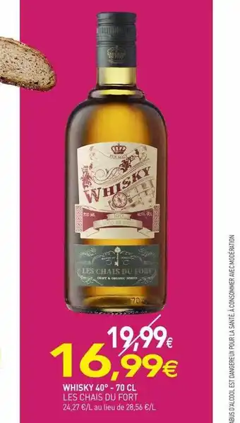 naturéO Whisky 40° les chais du fort - 70 cl offre