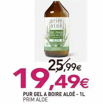 naturéO Pur gel à boire aloé prim aloe - 1l offre