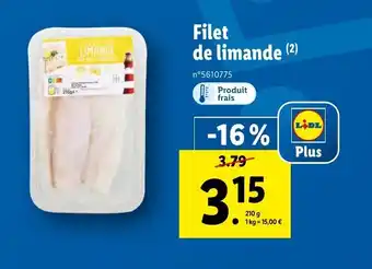 Lidl Filet De Limande offre