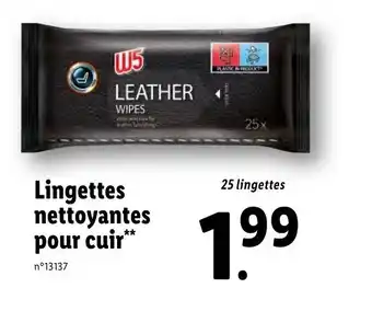 Lidl Lingettes Nettoyantes Pour Cuir offre