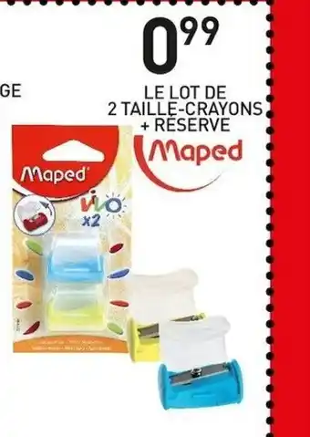 LE LOT DE 2 TAILLE-CRAYONS+ RESERVE