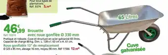 Provence Outillage Brouette avec roue gonflée ø 330 mm offre