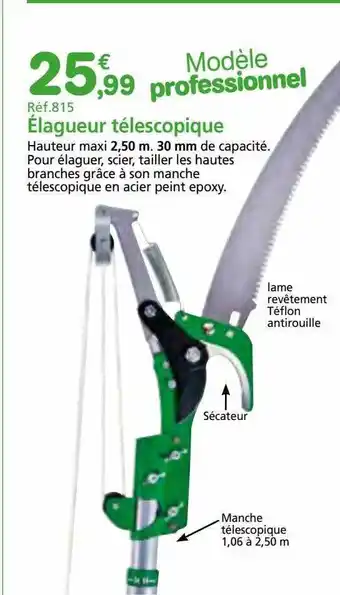 Provence Outillage Élagueur télescopique offre
