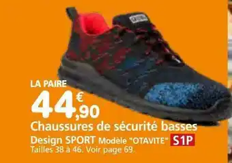 Provence Outillage Chaussures de sécurité basses design sport offre