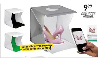 Stokomani LA Boîte STUDIO PHOTO PLIABLE LUMINEUSE offre