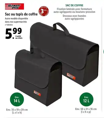 Lidl Sac Ou Tapis De Coffre offre