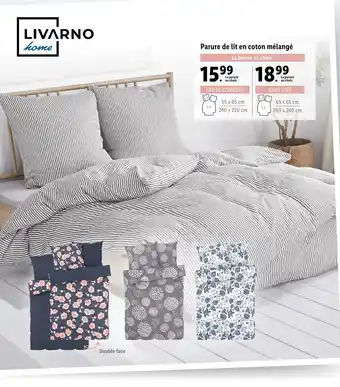 Lidl Parure De Lit En Coton Mélangé offre
