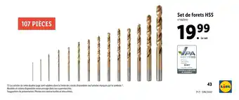 Lidl Set De Forets HSS offre