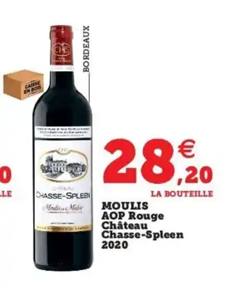Super U Moulis Aop Rougee Chateau Chasse-Spleen 2020 offre