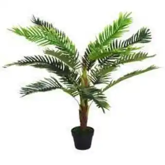 Outsunny - palmier artificiel h.123 cm - pot inclus