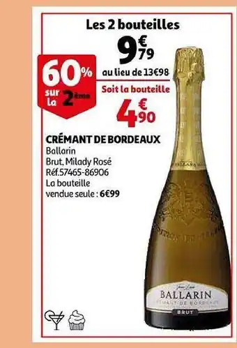 Auchan Crémant de bordeaux offre