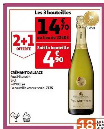 Auchan Crémant d'alsace offre